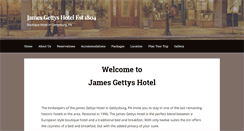 Desktop Screenshot of jamesgettyshotel.com